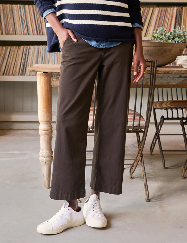 Westport Italian Wide Leg Chino Irish Coffee Pants - Trousers Frank & Eileen 