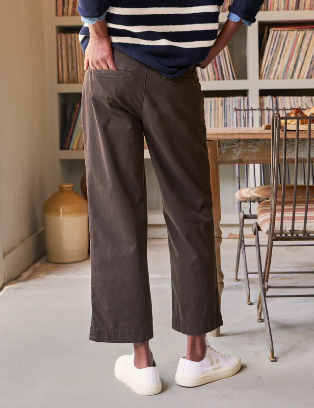 Westport Italian Wide Leg Chino Irish Coffee Pants - Trousers Frank & Eileen 