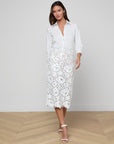 Makena Sequin Pencil Skirt White Skirts - Midi L'Agence 