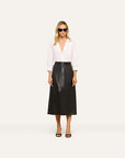Robyn Vegan Leather Skirt Black Skirts - Midi L'Agence 