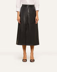 Robyn Vegan Leather Skirt Black Skirts - Midi L'Agence 
