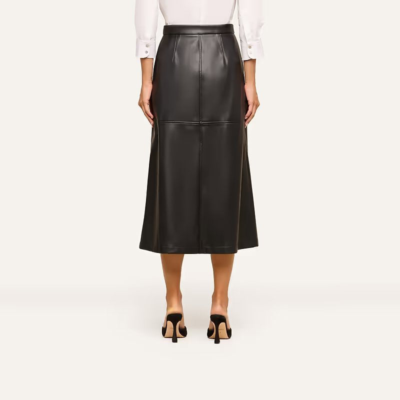 Robyn Vegan Leather Skirt Black Skirts - Midi L'Agence 