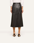Robyn Vegan Leather Skirt Black Skirts - Midi L'Agence 