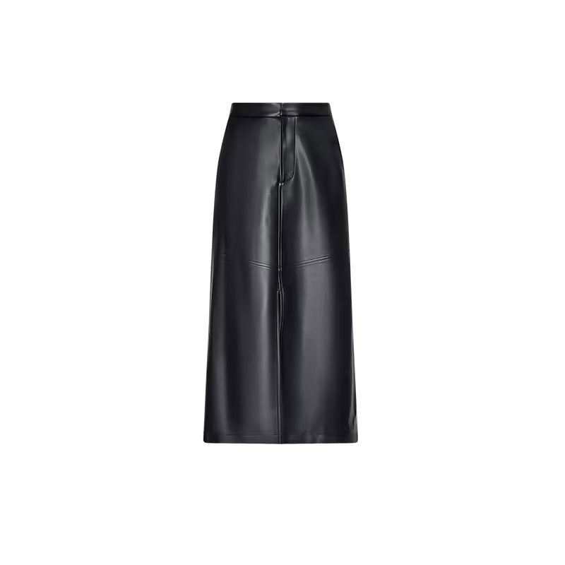 Robyn Vegan Leather Skirt Black Skirts - Midi L'Agence 