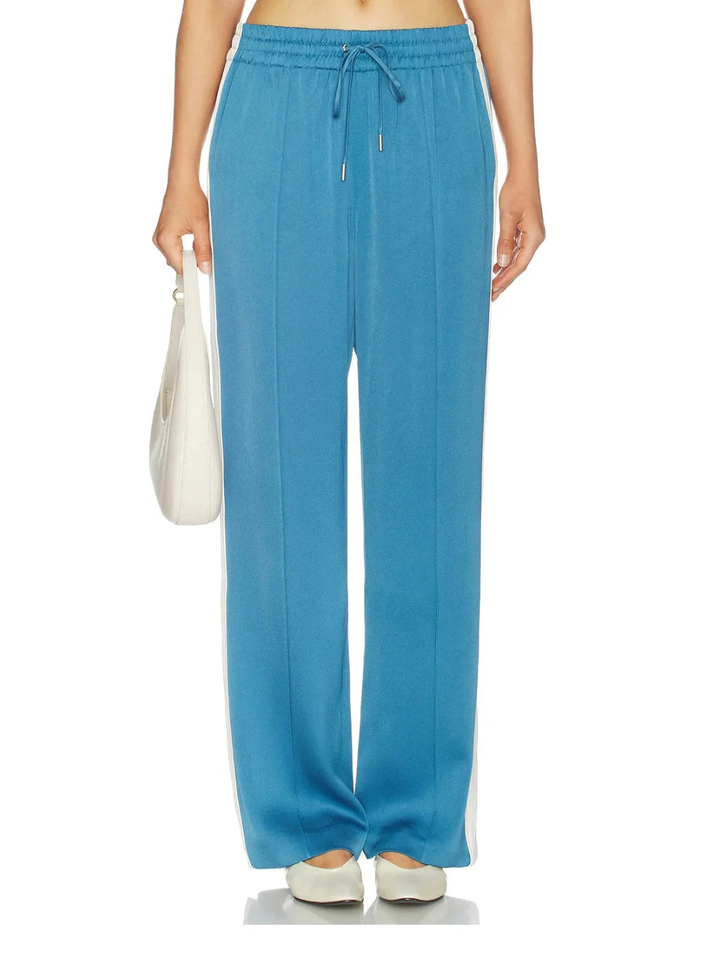 Nolan Satin Side Striped Pant Washed Indigo Pants - Trousers Simkhai 