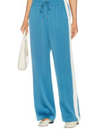 Nolan Satin Side Striped Pant Washed Indigo Pants - Trousers Simkhai 