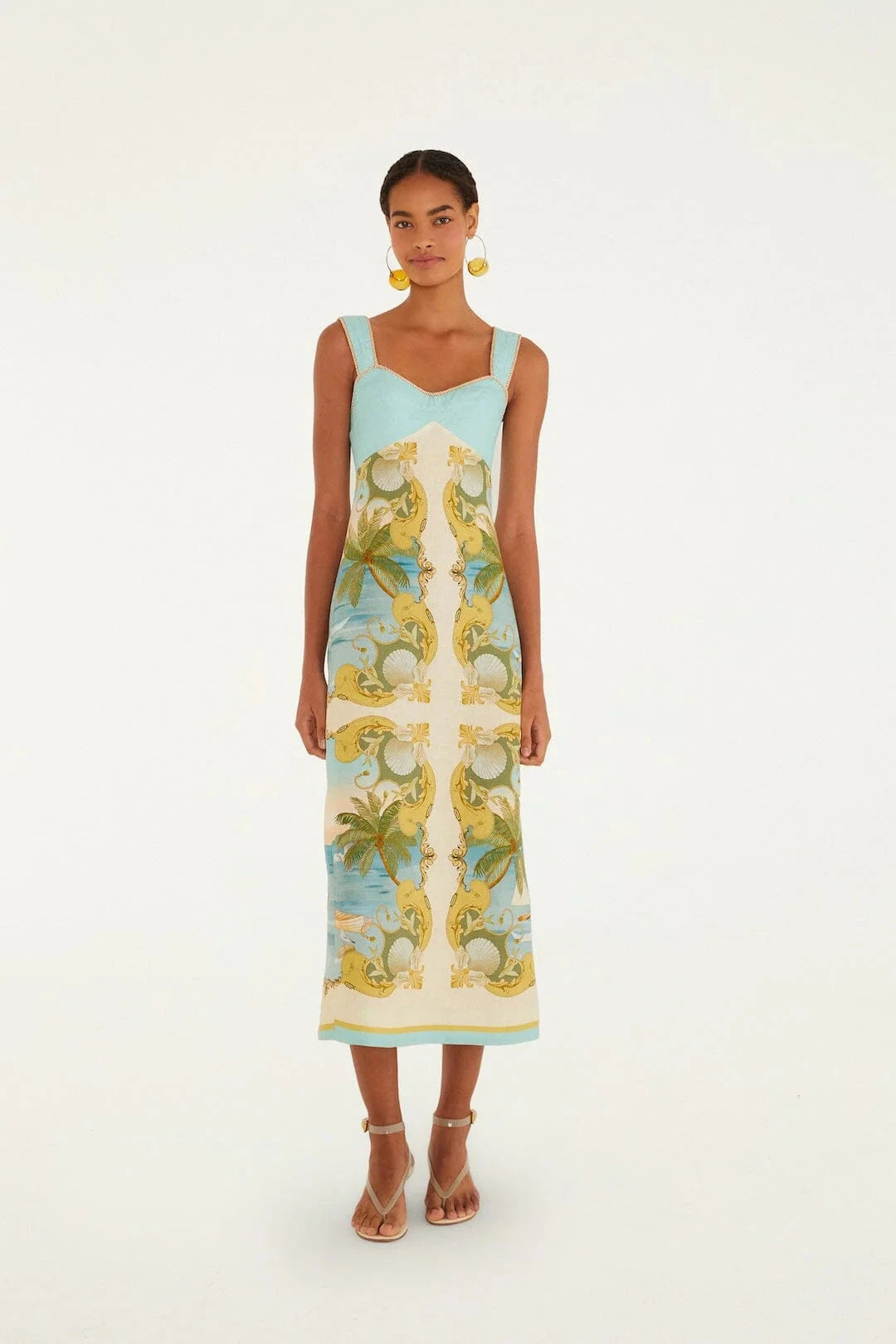 Royal Sea Sleeveless Maxi Dress Dresses - Maxi Farm Rio 
