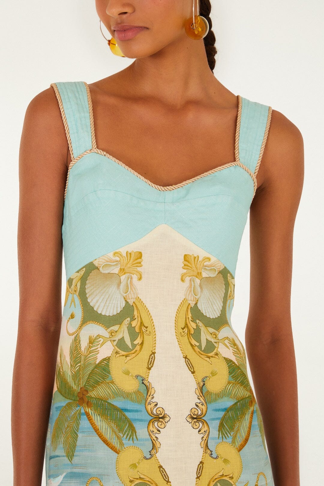 Royal Sea Sleeveless Maxi Dress Dresses - Maxi Farm Rio 