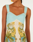 Royal Sea Sleeveless Maxi Dress Dresses - Maxi Farm Rio 