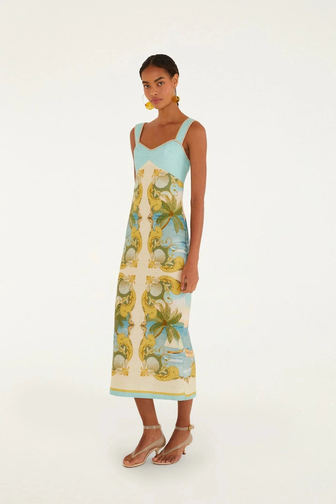 Royal Sea Sleeveless Maxi Dress Dresses - Maxi Farm Rio 