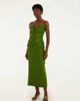 Monstera Leaf Sleeveless Maxi Dress Green Dresses - Maxi Farm Rio 