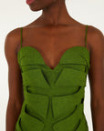 Monstera Leaf Sleeveless Maxi Dress Green Dresses - Maxi Farm Rio 