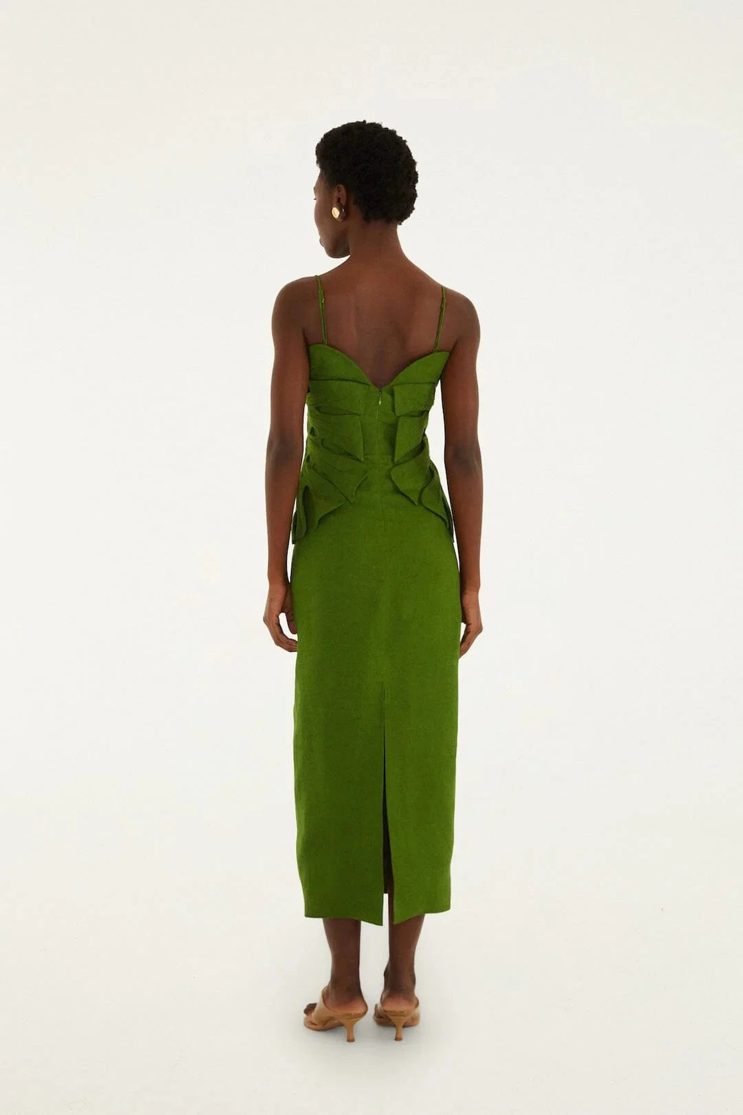 Monstera Leaf Sleeveless Maxi Dress Green Dresses - Maxi Farm Rio 