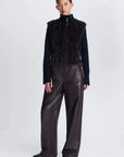 Luma Turtleneck Vest Black Chocolate Multi Outerwear - Vest Simkhai 