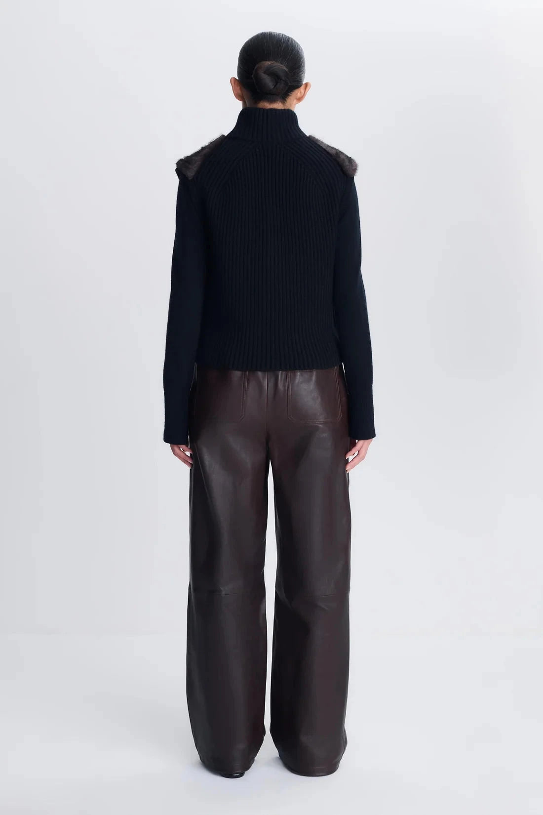 Luma Turtleneck Vest Black Chocolate Multi Outerwear - Vest Simkhai 