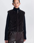 Luma Turtleneck Vest Black Chocolate Multi Outerwear - Vest Simkhai 