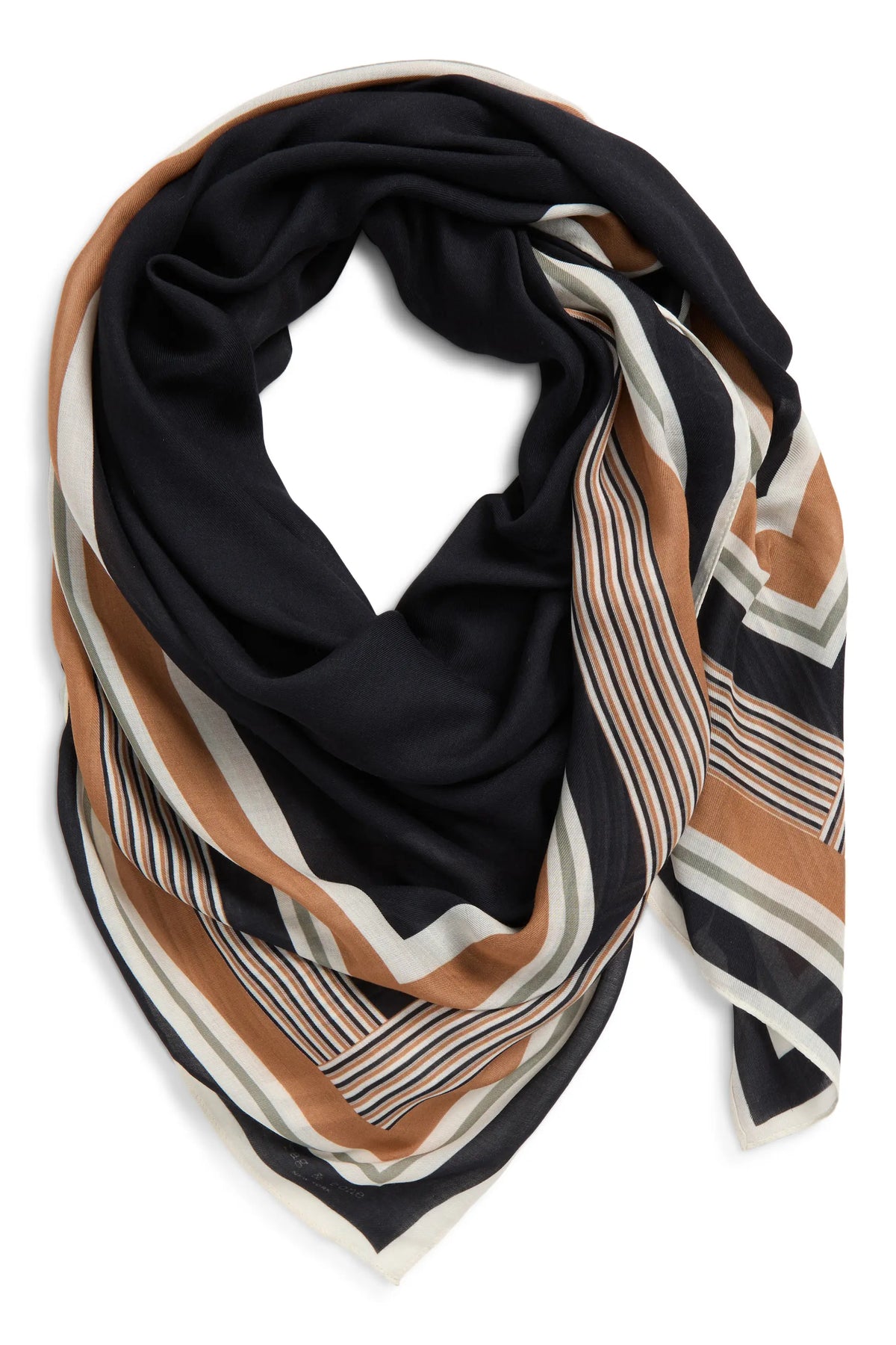 Lina Striped Scarf Olive