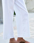 Wexford Trouser White Performance Linen Pants - Trousers Frank & Eileen 