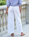 Wexford Trouser White Performance Linen Pants - Trousers Frank & Eileen 