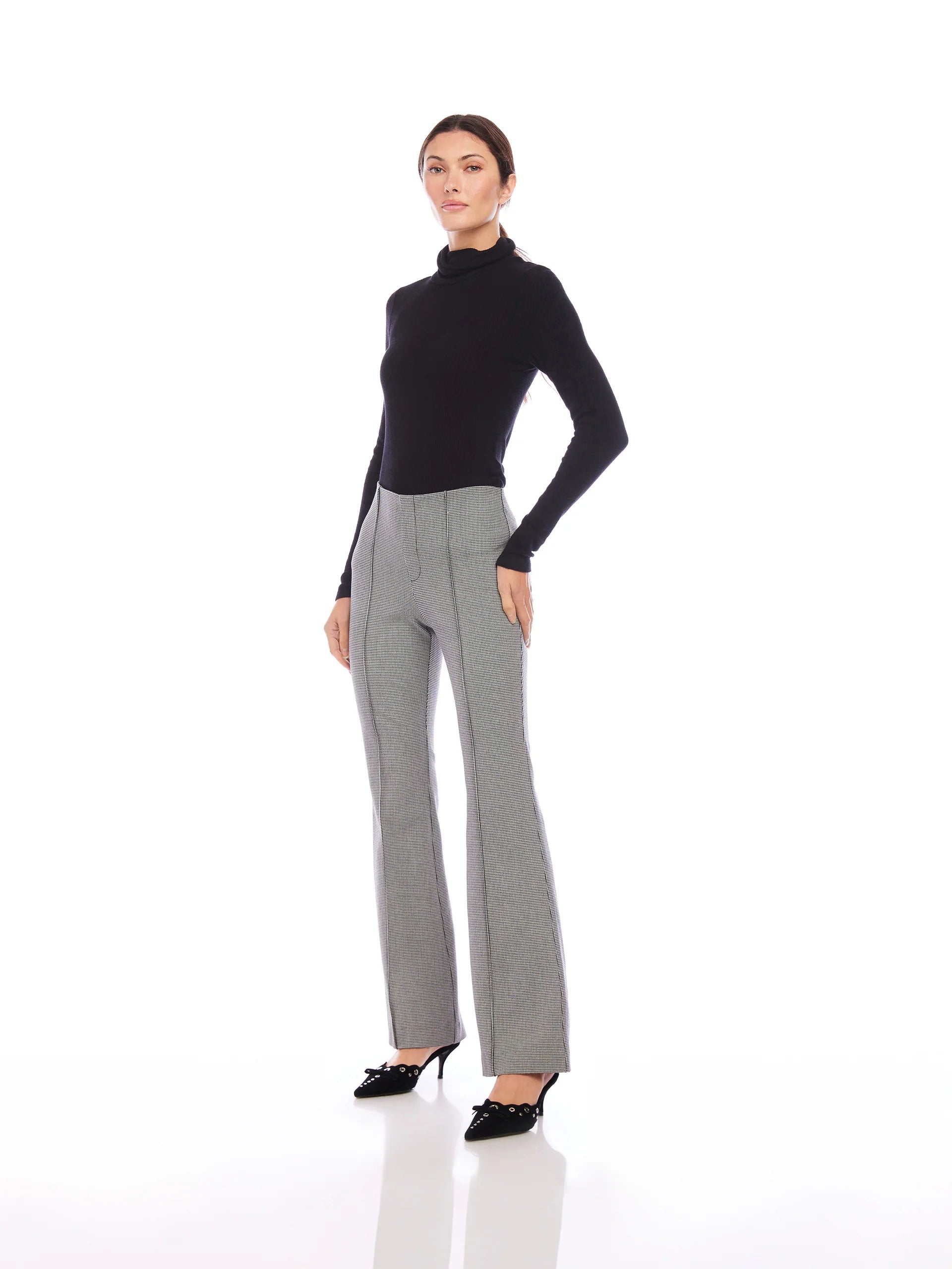 Emerson Bootcut Pant Houndstooth Pants - Trousers Fifteen Twenty 