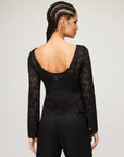 Loren Scoop Back Top Black