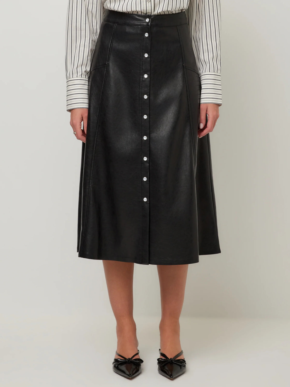 Esmeralda Faux Leather Skirt Black