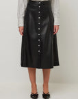 Esmeralda Faux Leather Skirt Black
