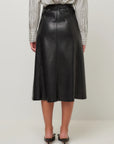 Esmeralda Faux Leather Skirt Black