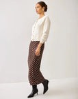 Mia Bias Midi Skirt Brown and Cream Skirts - Midi Fifteen Twenty 