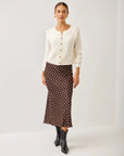 Mia Bias Midi Skirt Brown and Cream Skirts - Midi Fifteen Twenty 