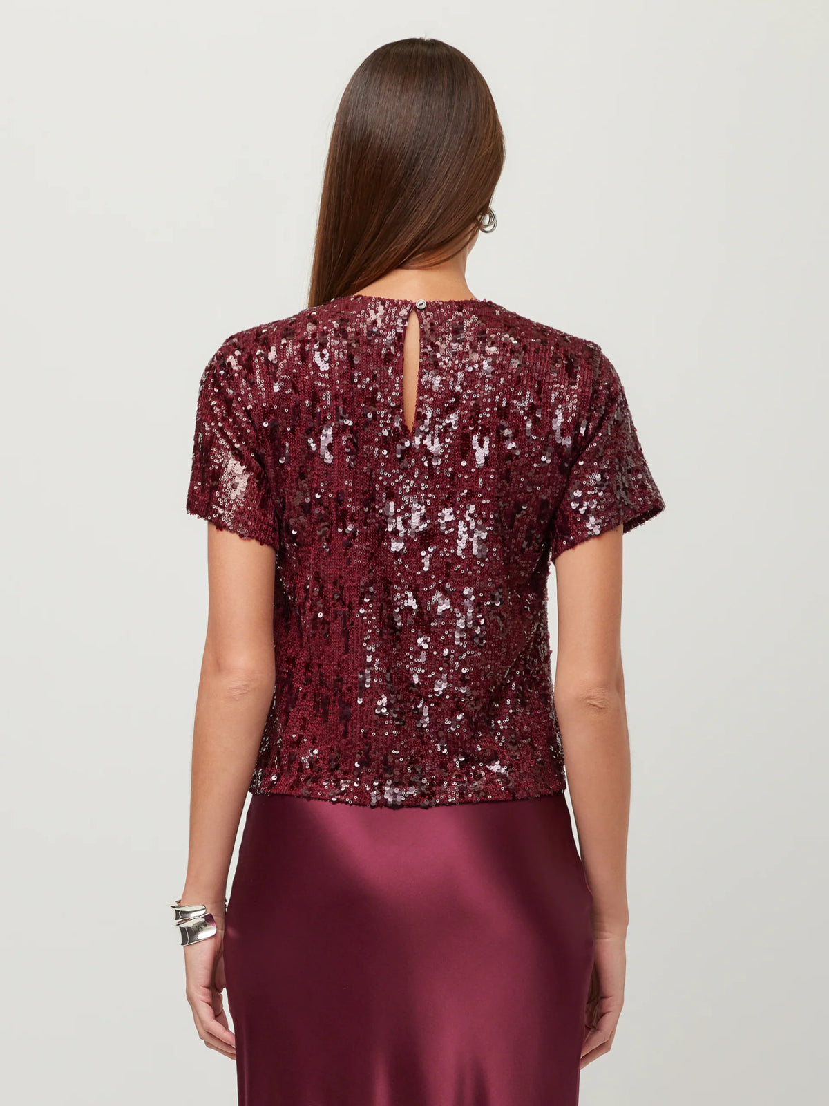 Stacey Sequin Top Merlot