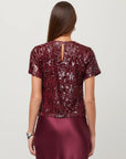 Stacey Sequin Top Merlot