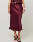 Mia Bias Skirt Merlot