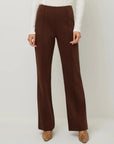 Ellie Faux Suede Bootcut Pants Wood Pants - Trousers Fifteen Twenty 