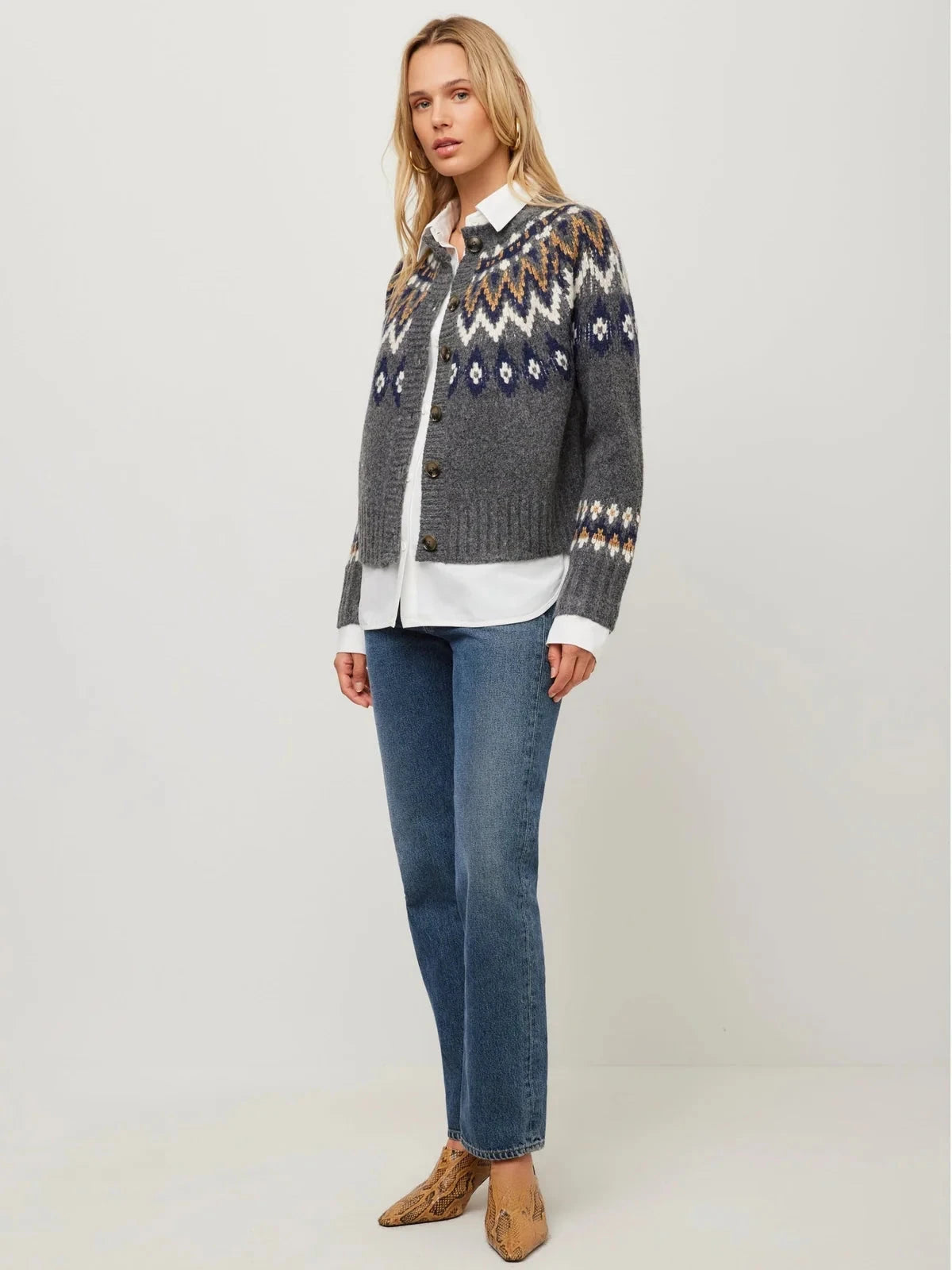 Alina Mixed Media Cardigan Multi Sweater - Cardigans Fifteen Twenty 