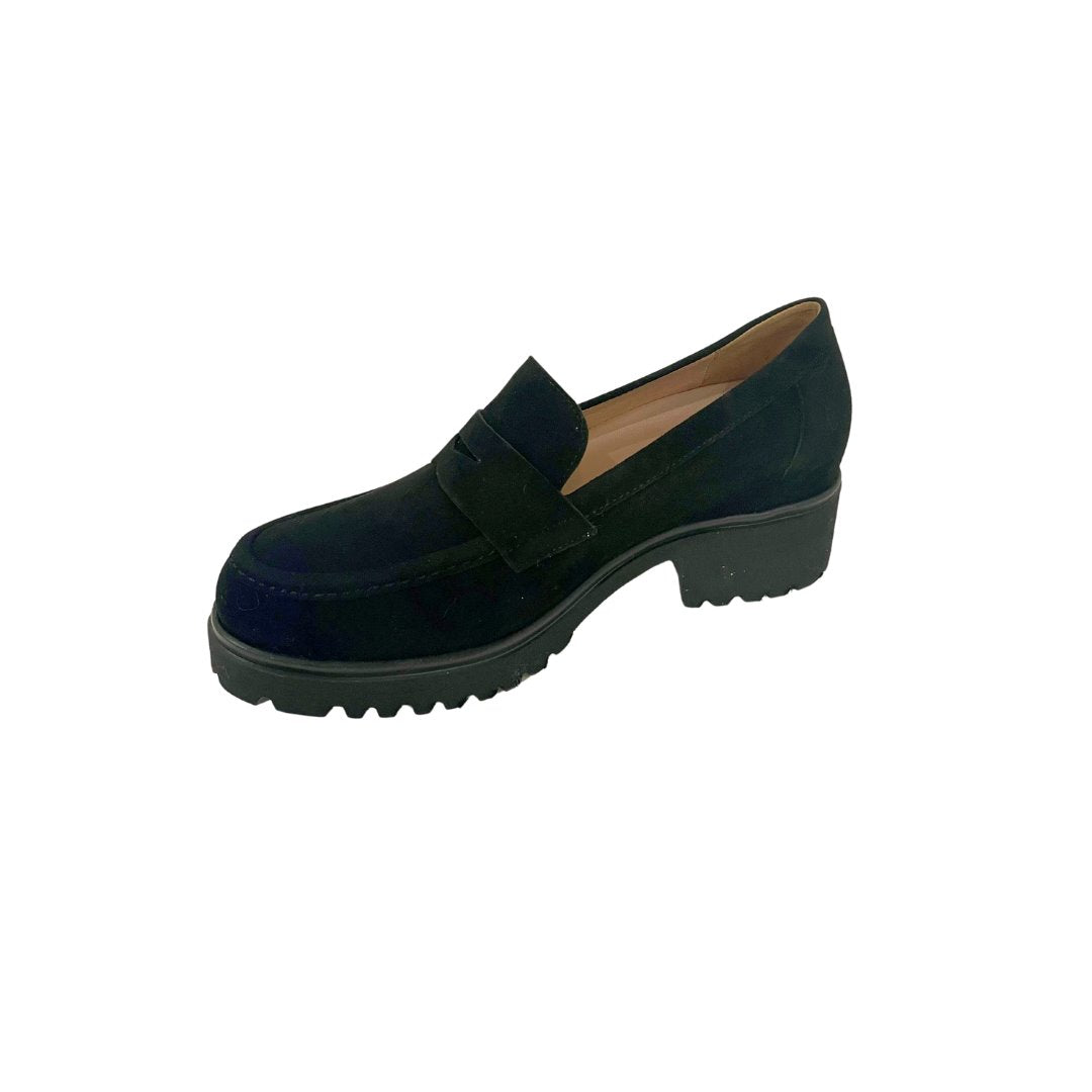 Suede Black Flats - Loafer Piesanto 