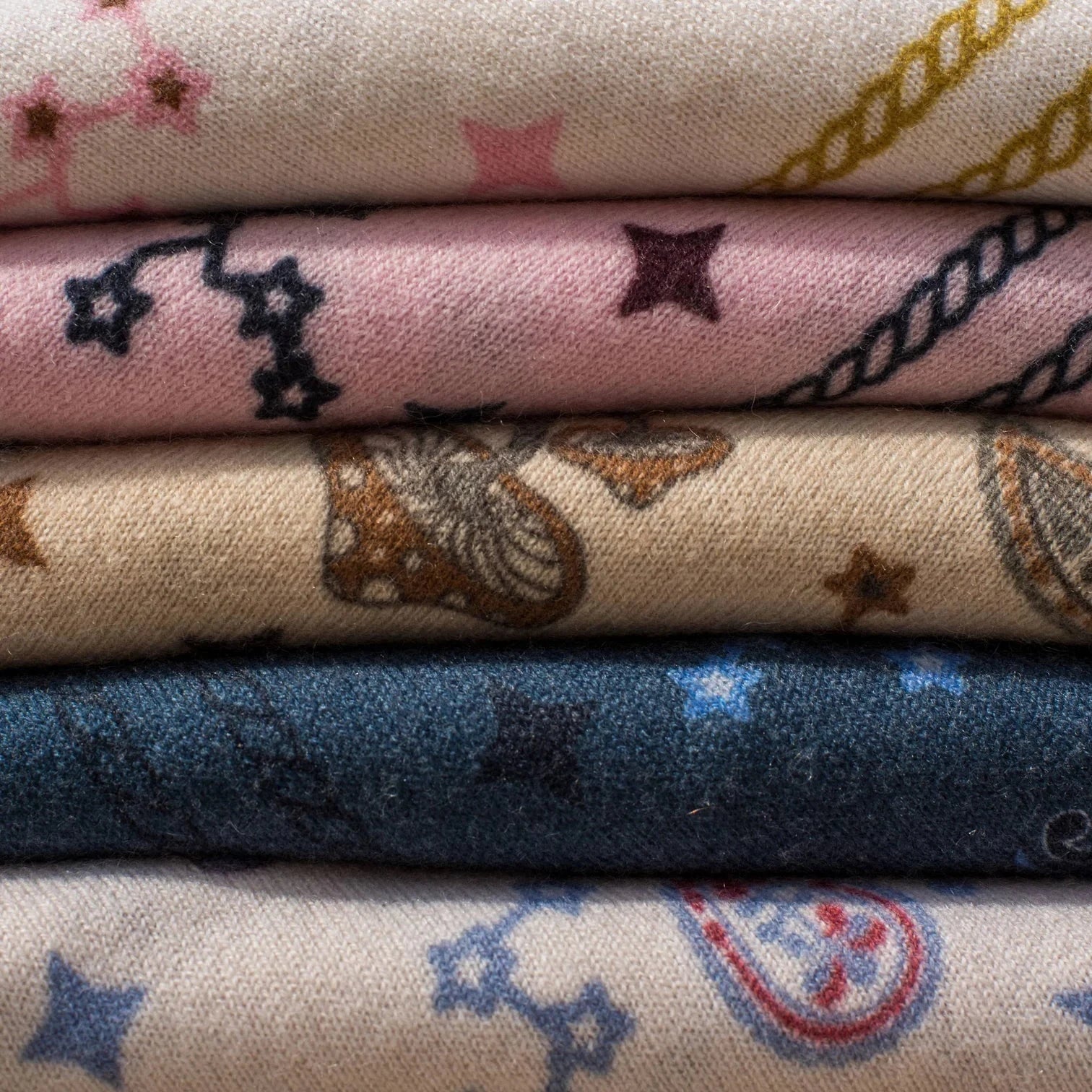 Cosmic Rodeo Bandana Wrap Oatmeal/Mocha/Charcoal Scarves Freya 