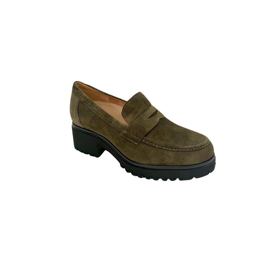 Suede Khaki Flats - Loafer Piesanto 