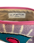 POM POM Clutch With Blue Eye Lilac Clutch Le Pom Pom 