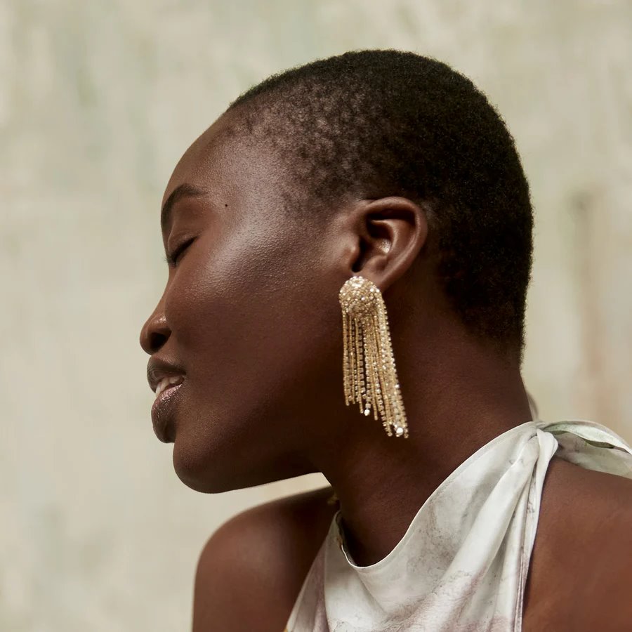 Noor Crystal Earrings Gold Jewelry - Earrings Mignonne Gavigan 