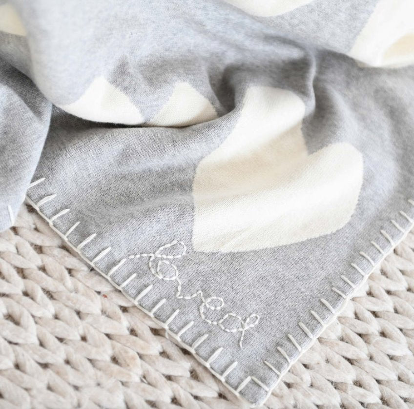 The Blanket Imperfect Heart Heather Grey Accessories - Home Decor - Towels & Blankets Kerri Rosenthal 