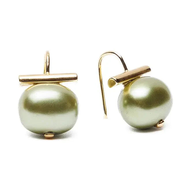 Classic Medium Pebble Pearls Lily Pad Earrings Catherine Canino 