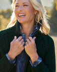 Mini Cotswolds Cropped Cable Knit Cardigan British Racing Green