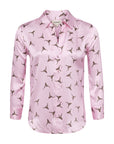 Dani Silk Blouse Bulls Head Blush/Bronze Tops - Button Down L'Agence 