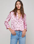 Dani Silk Blouse Bulls Head Blush/Bronze Tops - Button Down L'Agence 