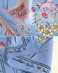 New York in Sketches Silk Scarf Blue Scarves Lost Pattern NYC 