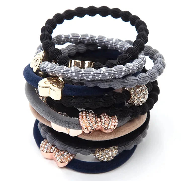 Velvet Gold Heart Hair Tie Black Beauty & Hair By Eloise 