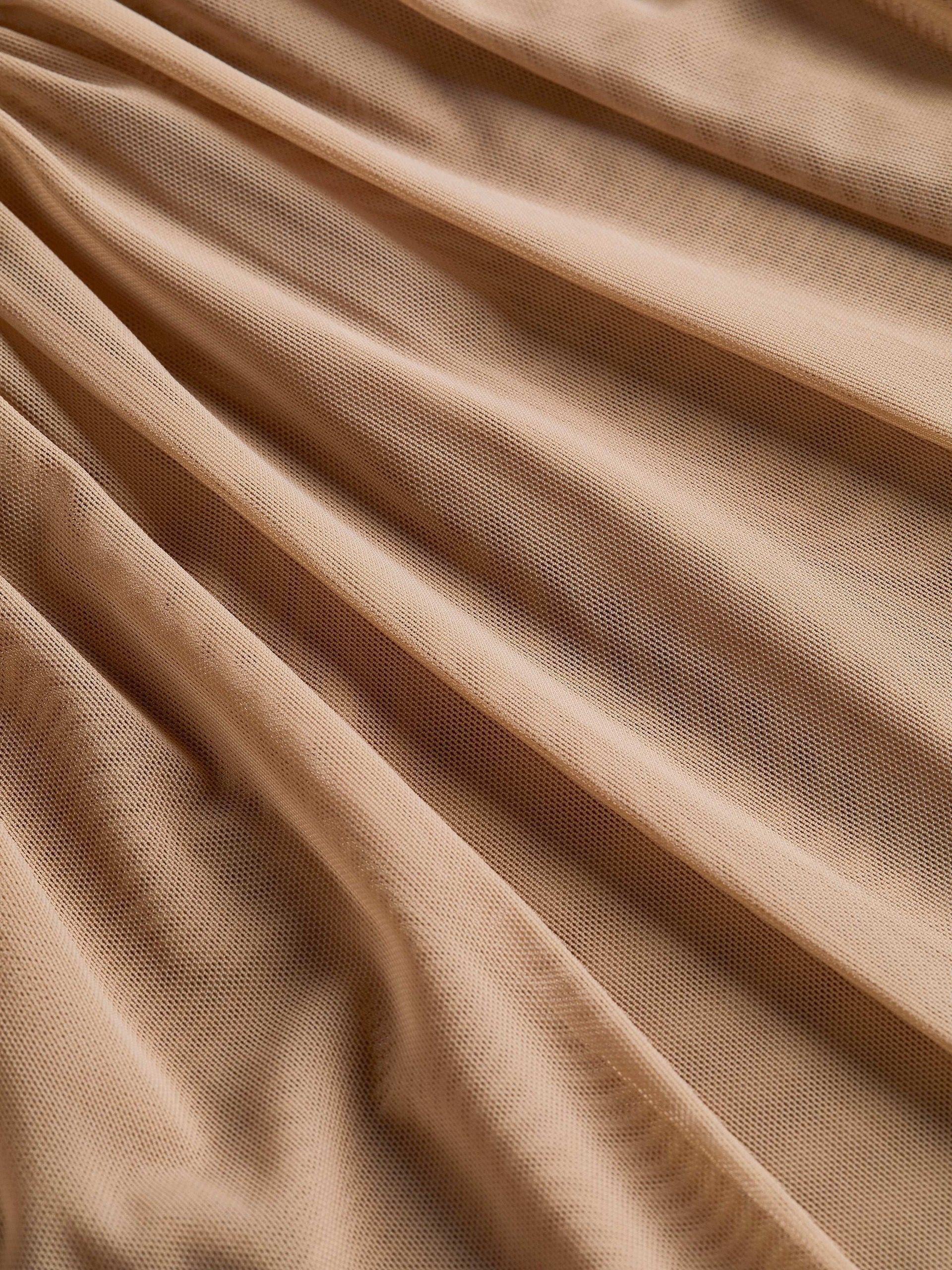 Gelina Mesh Bodysuit Dark Cappuccino Tops - Tanks L'Agence 