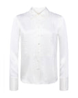 Divya Pintuck Tux Shirt White