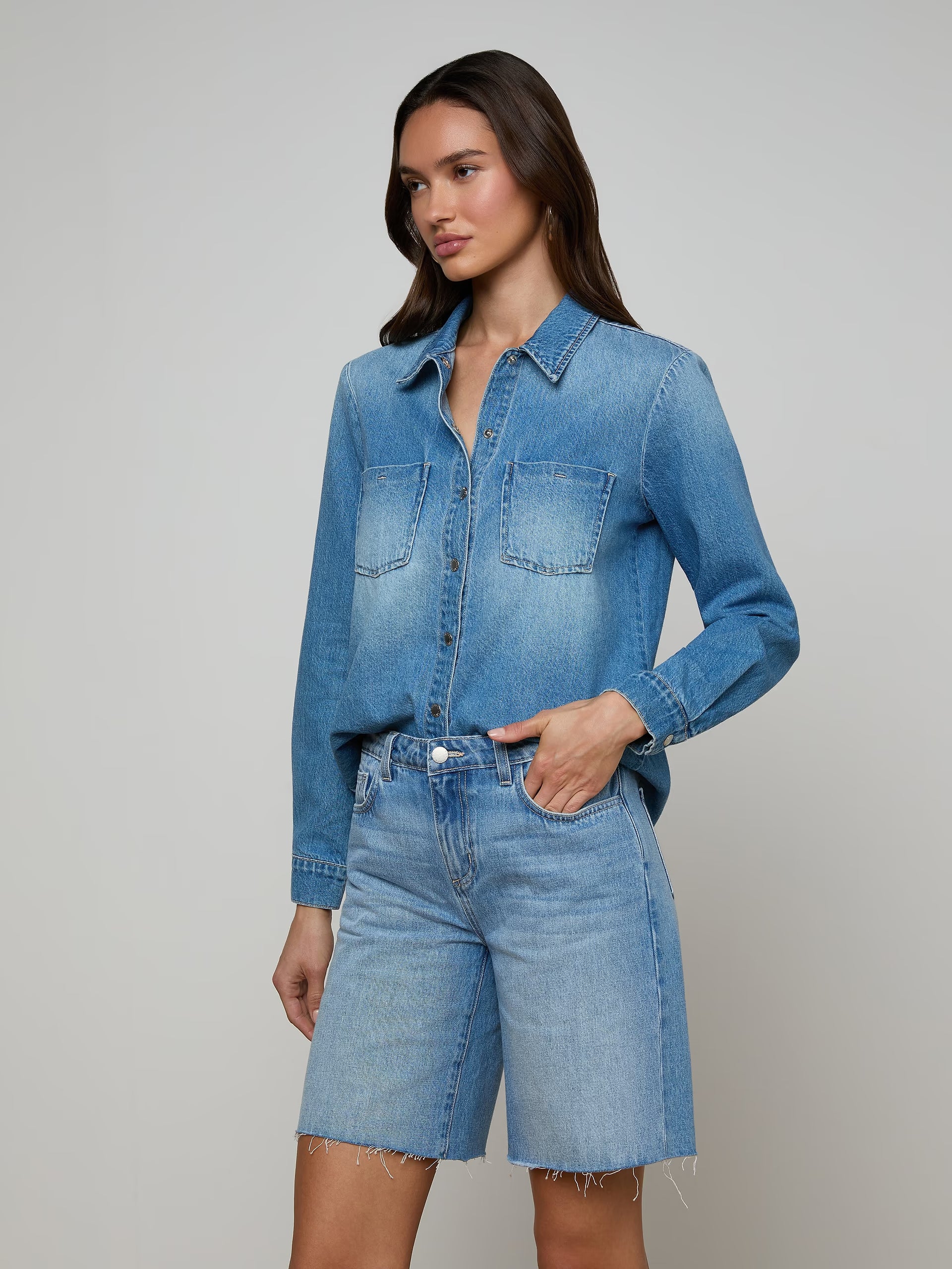 Isla Denim Shirt Anaheim Tops - Button Down L'Agence 